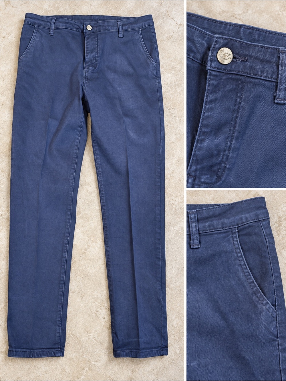 Men's Slim Navy Chino Pants